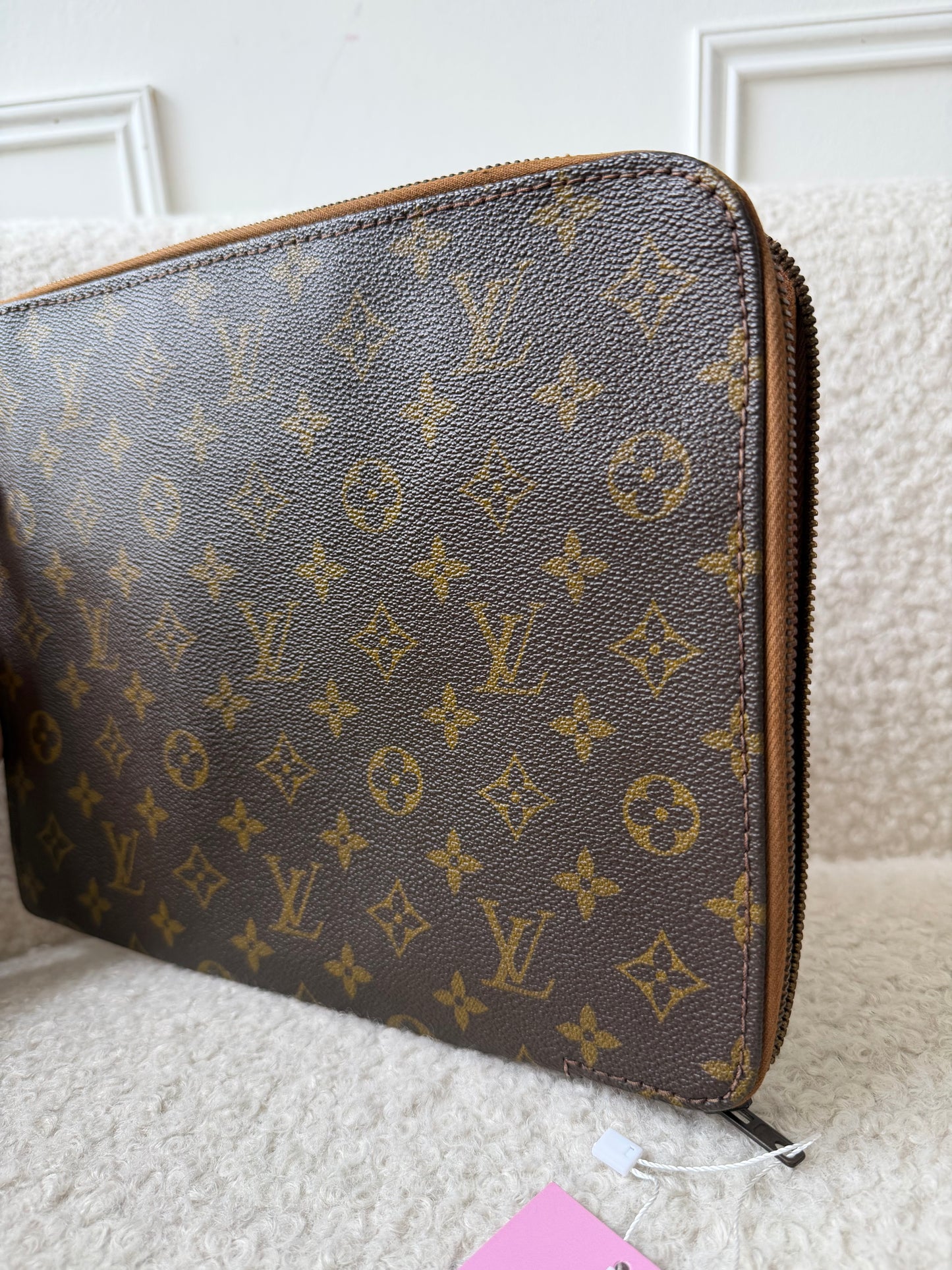 Monogram Canvas Flat Clutch Bag