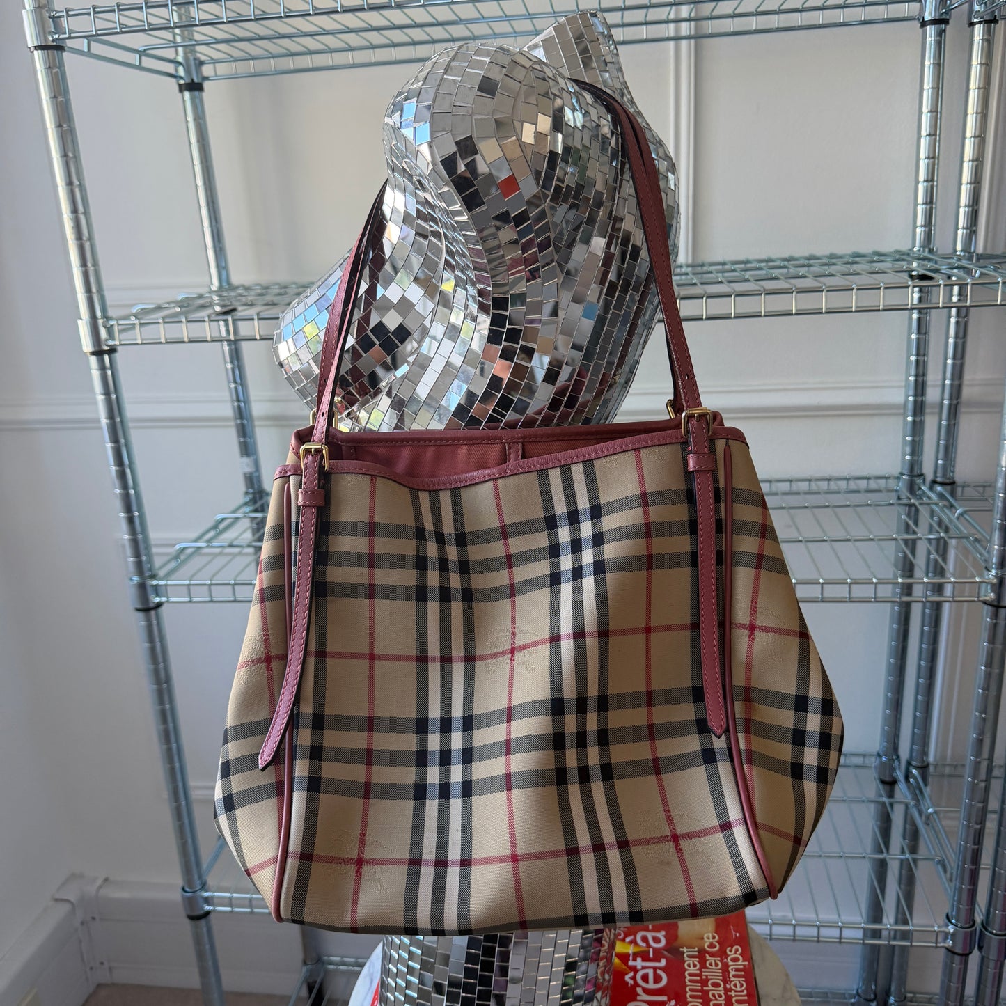 Pre-Owned Novacheck Coated Canvas Shoulder Bag