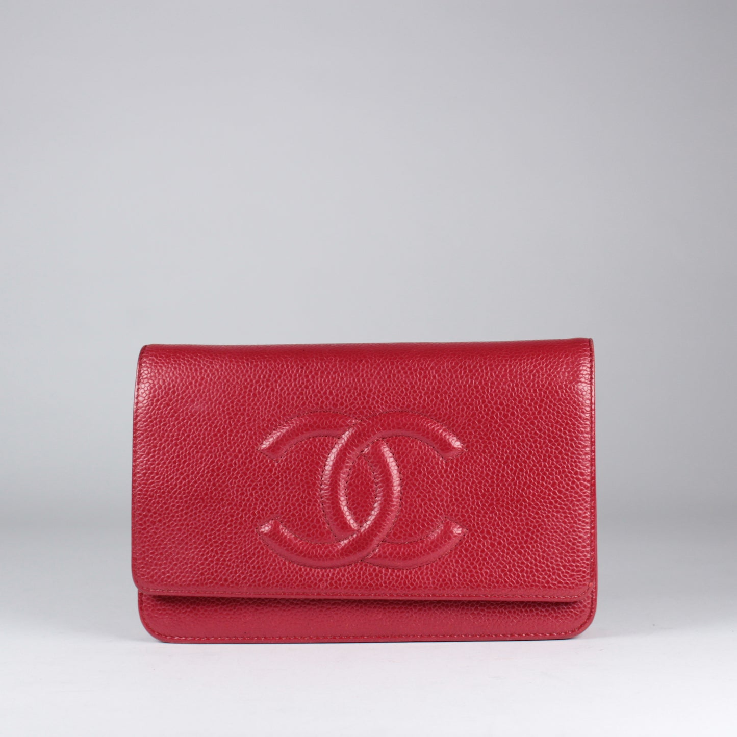 Chanel Caviar WOC - Red Large CC