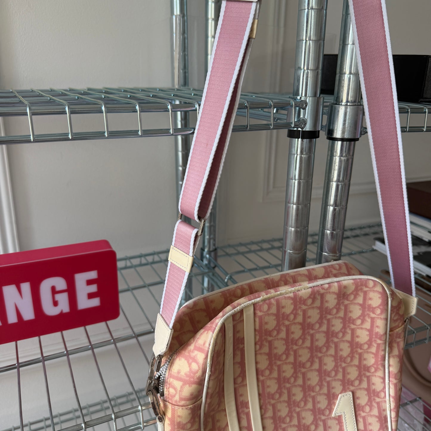 Pre-Owned Pink Trotter Coated Canvas Crossbody Bag