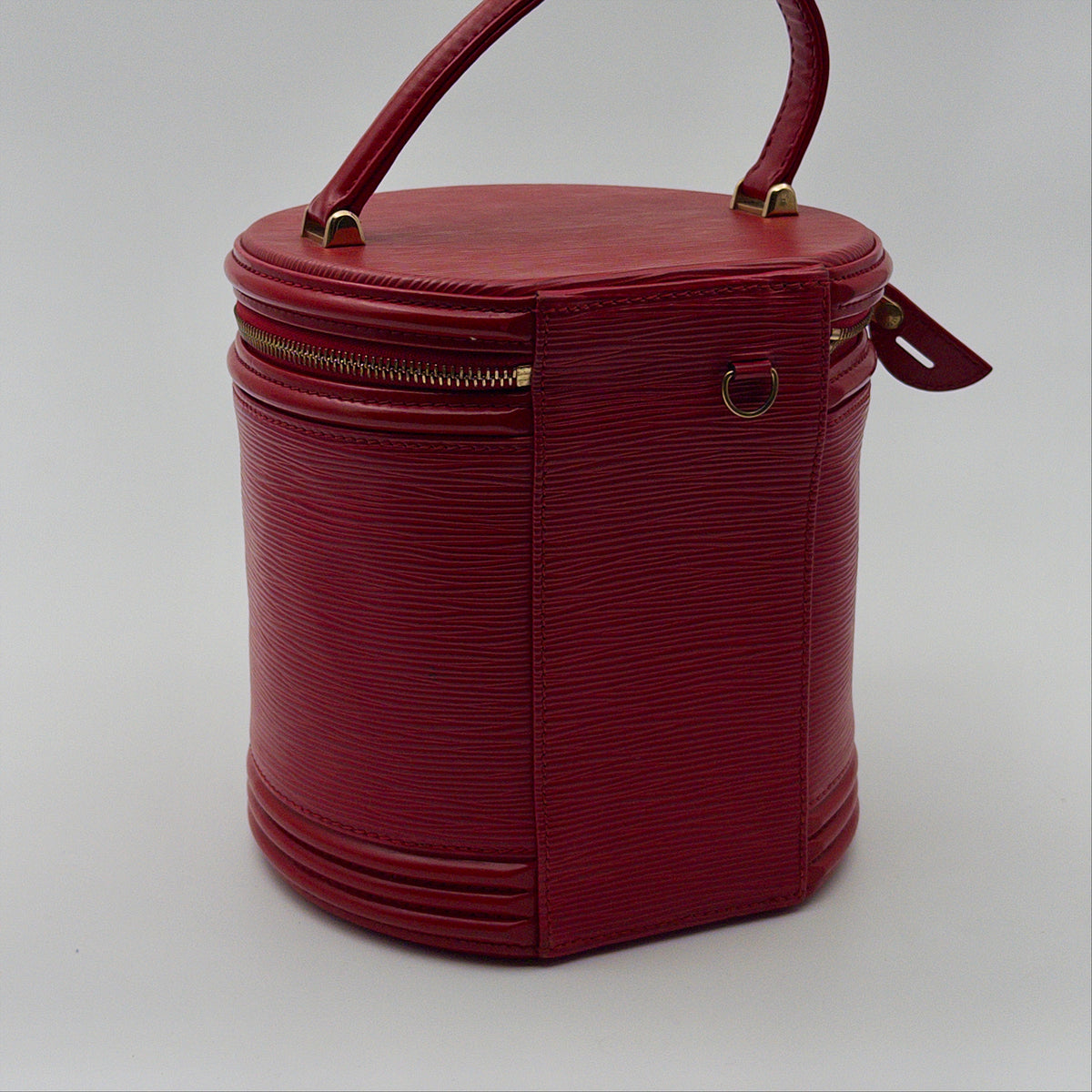 Pre-Owned Red Epileather Vanity Bag