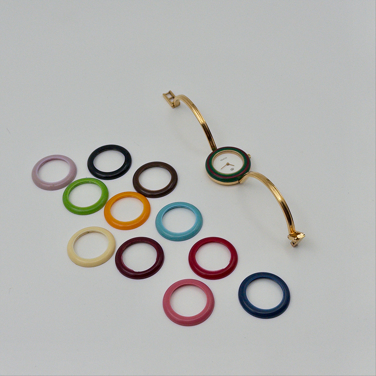 Pre-Owned Change Bezel - Metal Inserts Gold-Tone Metal Watch