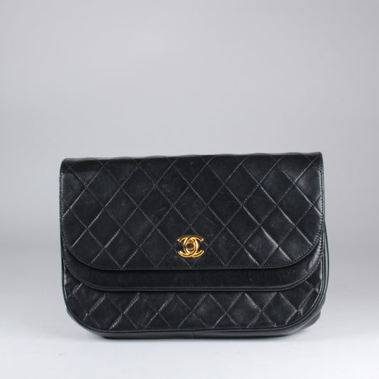 Halfmoon Double Flap - Black