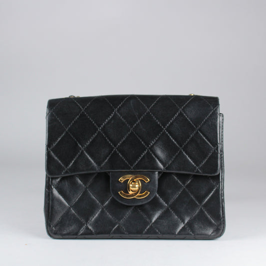 Mini Square - Black Lambskin