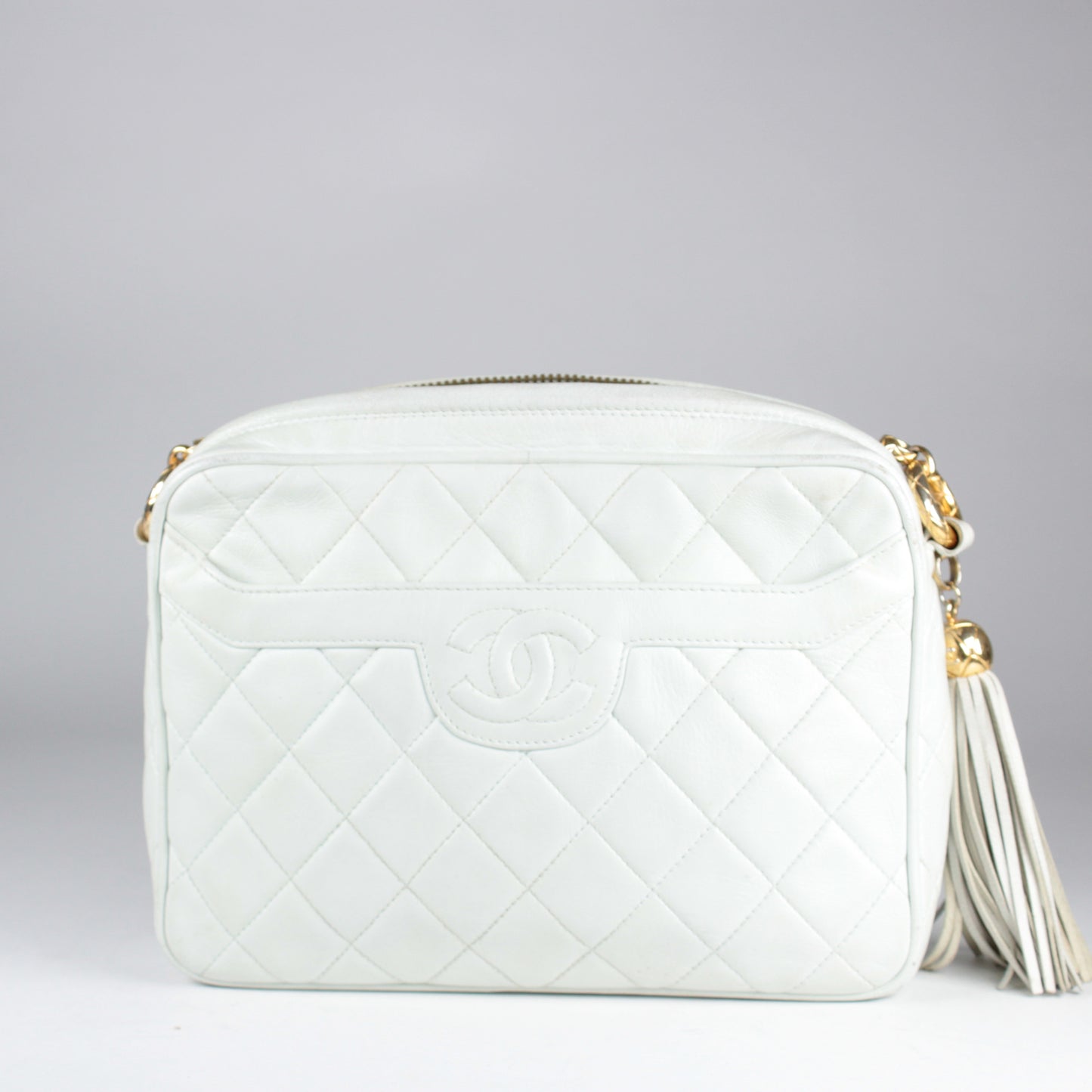 Camera Bag - White Lambskin