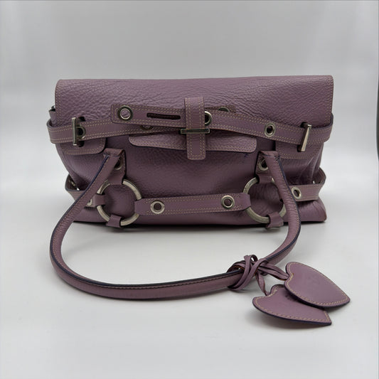 Pre-Owned Purple Leather Handbag