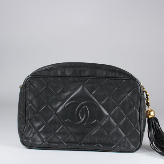 Camera Bag - Black Lambskin