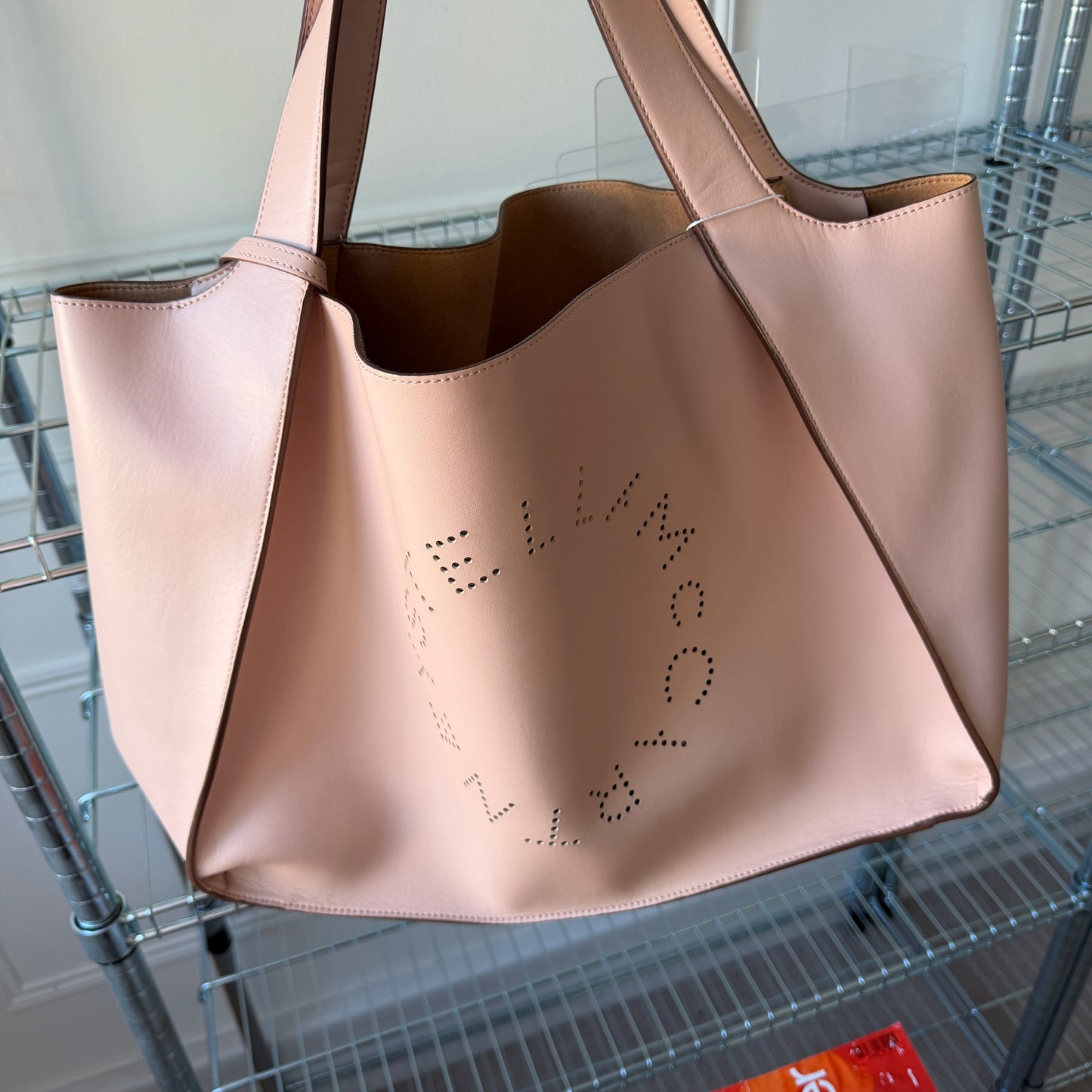 Pre-Owned Pink Leather Shopper Tote