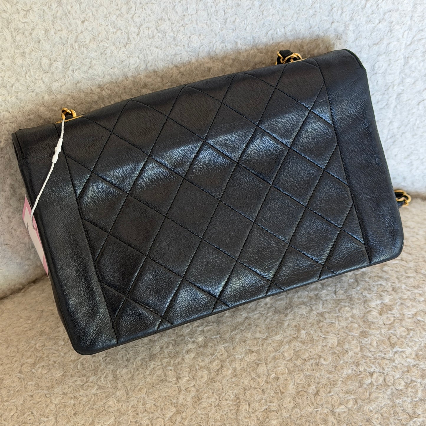 1989-91 Black Lambskin Diana Crossbody Single Flap