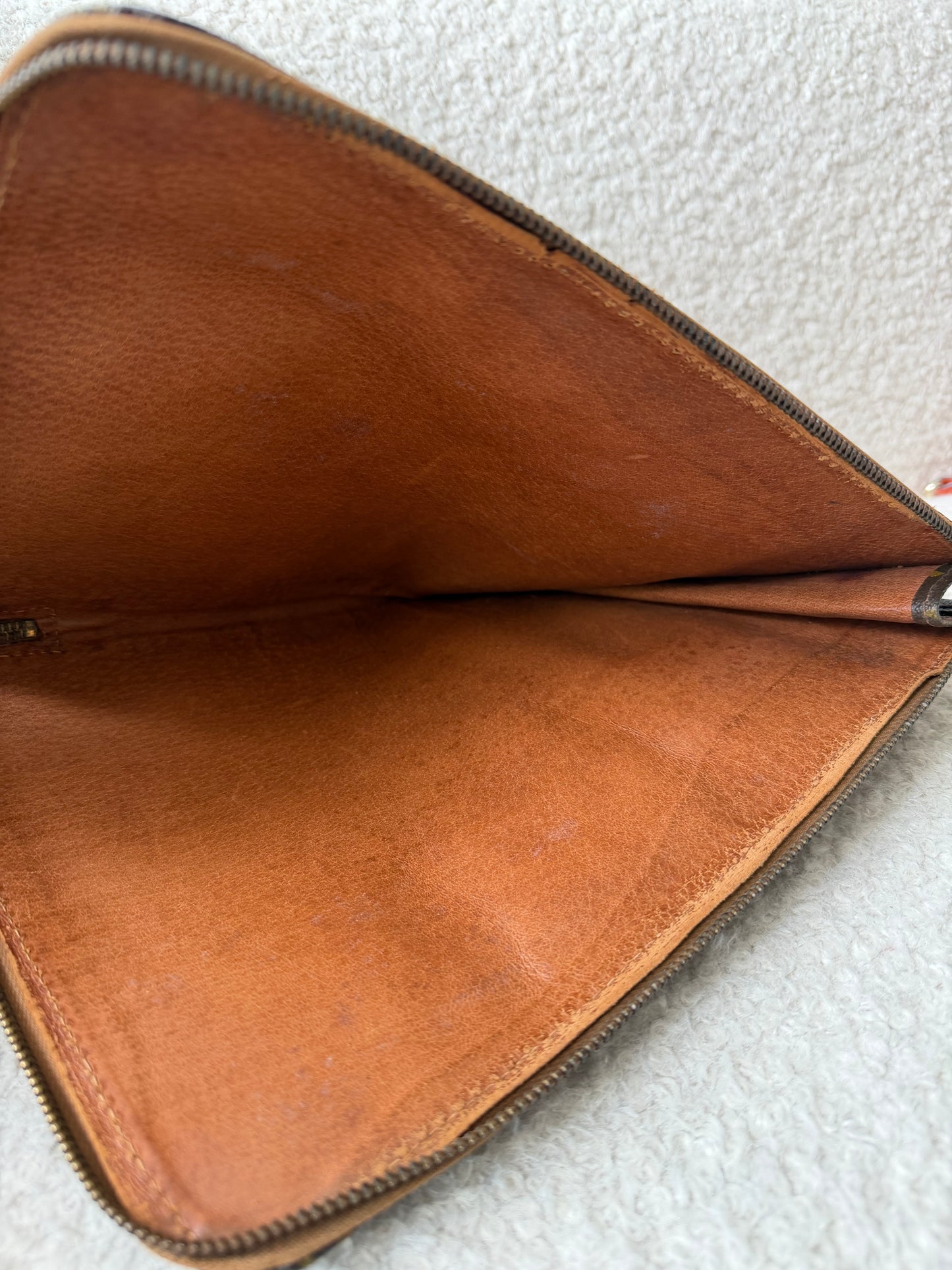 Monogram Canvas Flat Clutch Bag