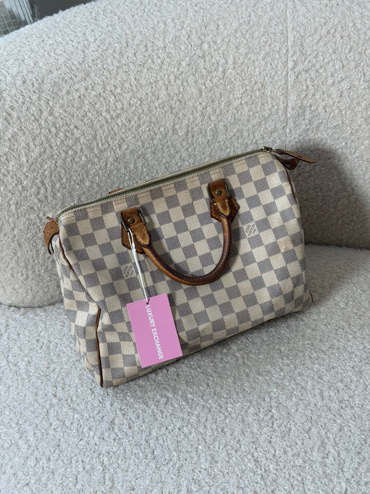 Pre-Owned Damier Azur Canvas Speedy 30