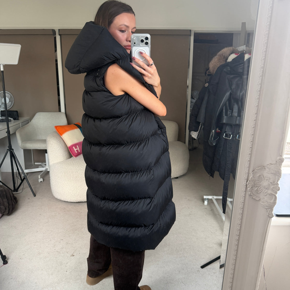 Pre-Owned Black Polyamide Jacket (UK6)
