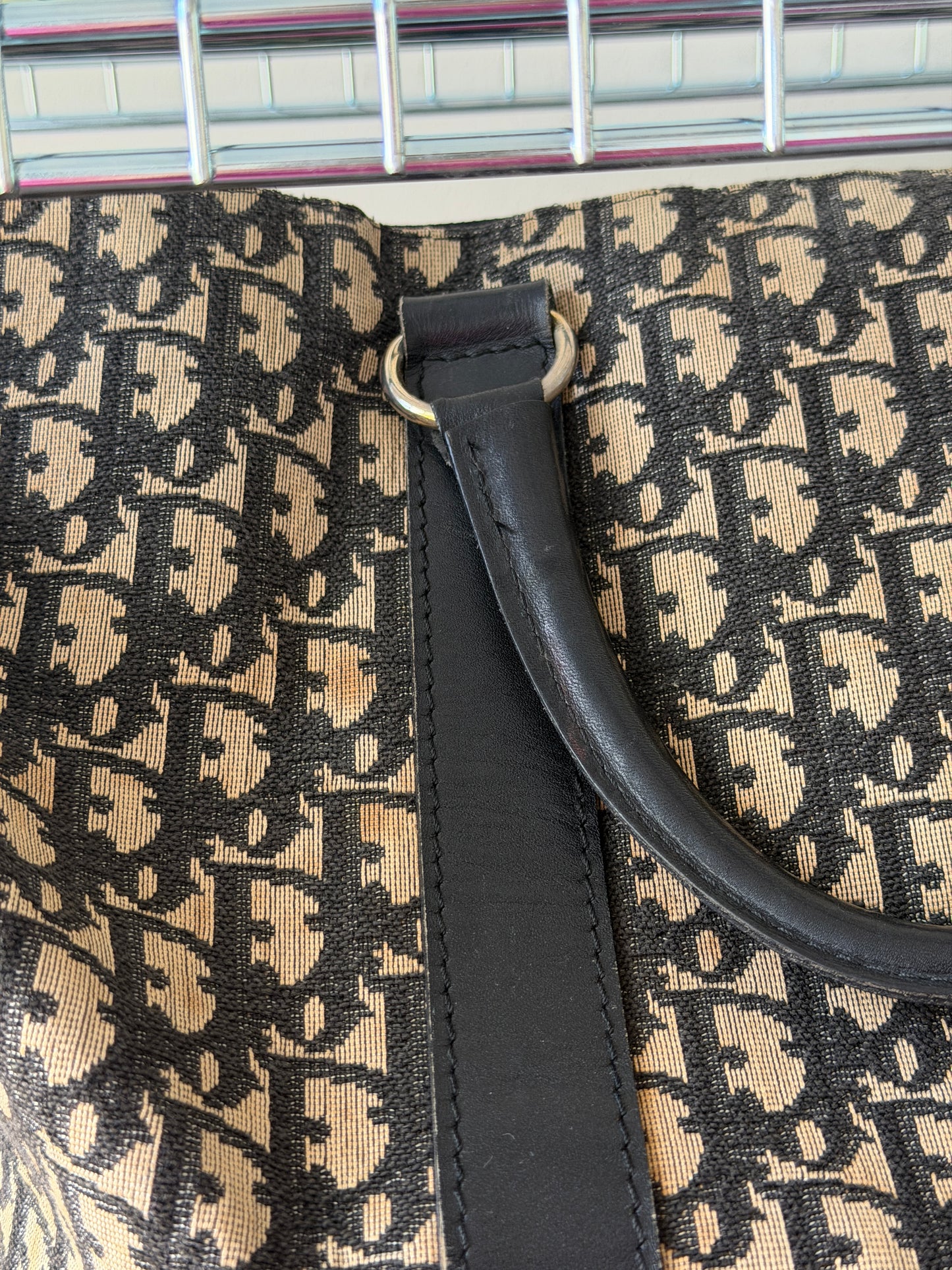 Pre-Owned Dior Oblique Trotter Canvas Travel Bag