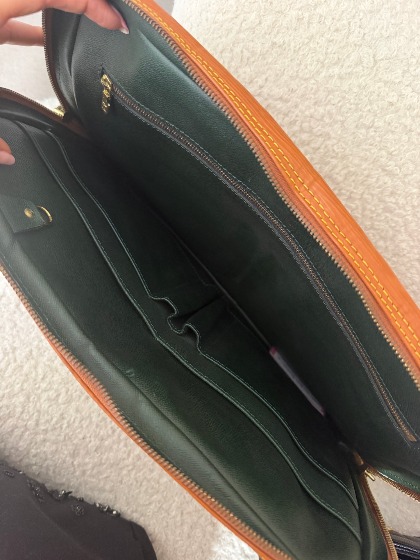 Pre-Owned Cognac Epileather Porte Documents