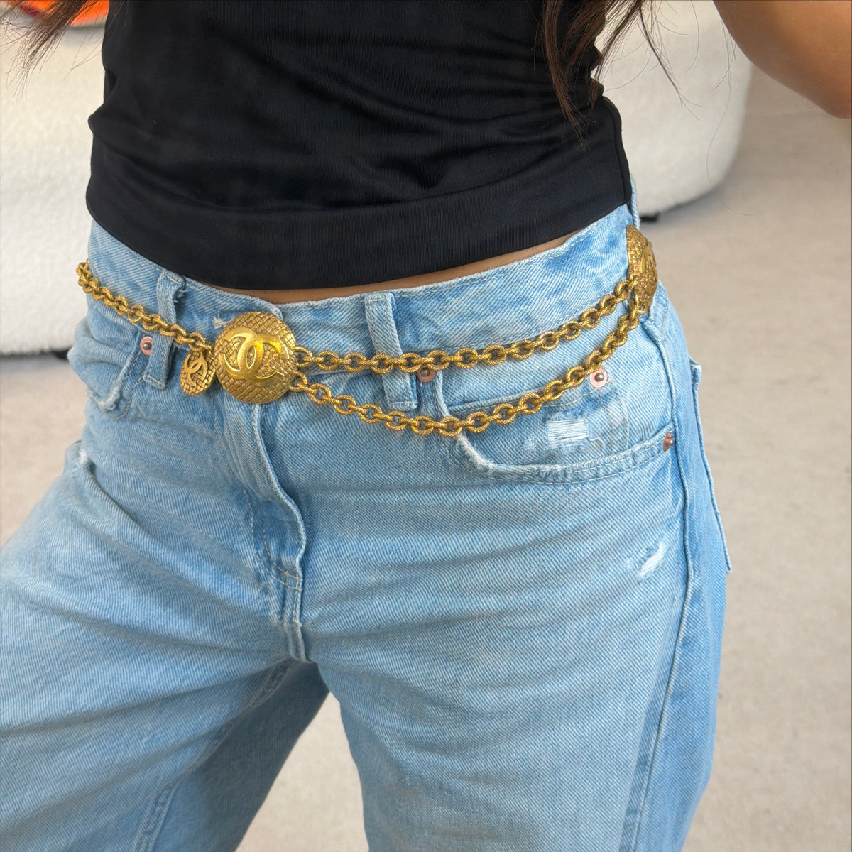 Pre-Owned Gold Chanel Belt