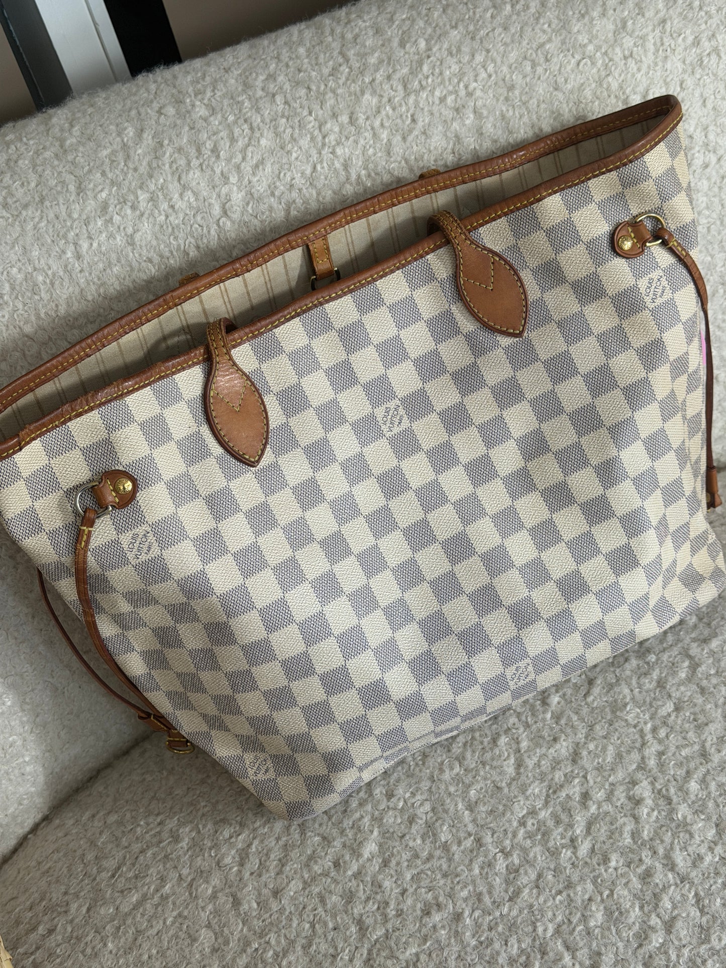 Pre-Owned Damier Azur Canvas Neverfull MM