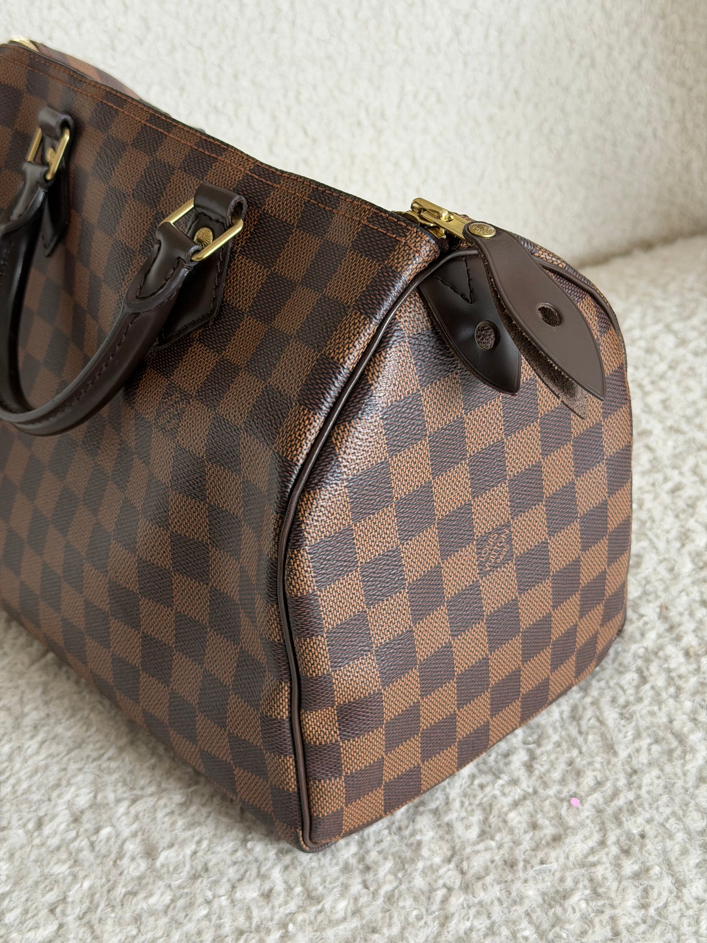 Pre-Owned Damier Ebene Canvas Speedy 30