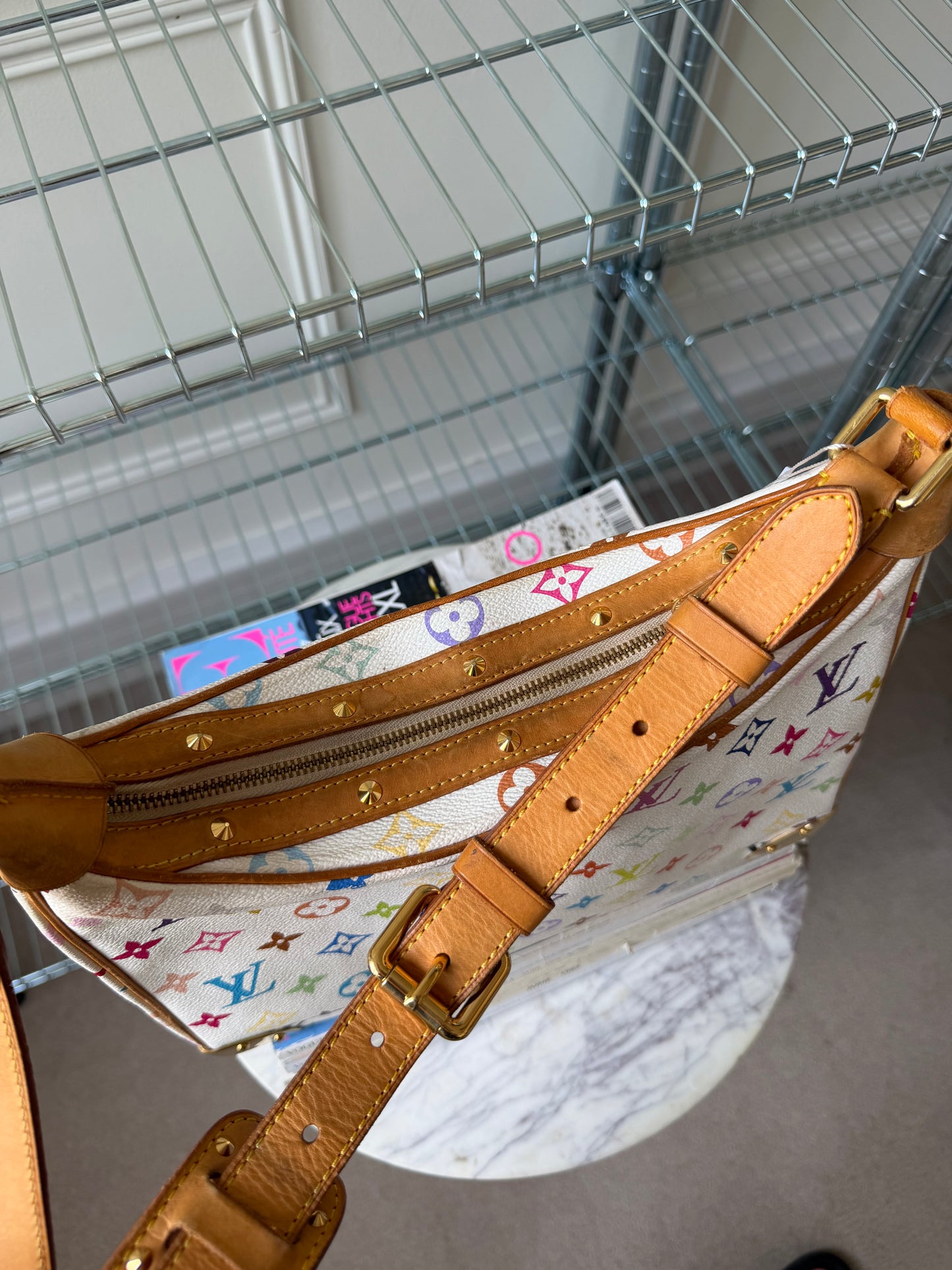 Pre-Owned LV x Murakami Multicolore Canvas Boulogne Shoulder Bag