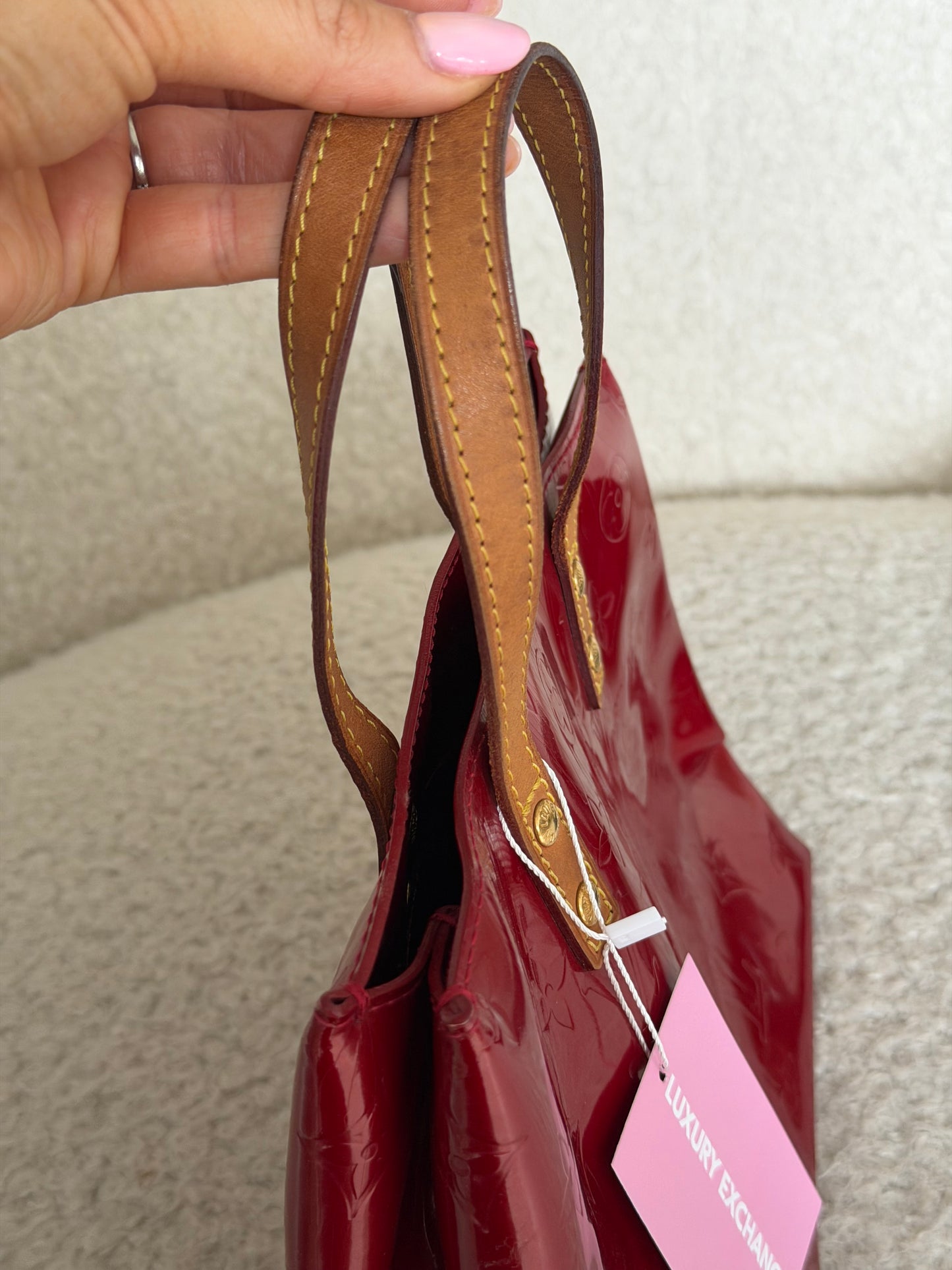 Pre-Owned Pomme D'amour Monogram Vernis Leather Reade PM