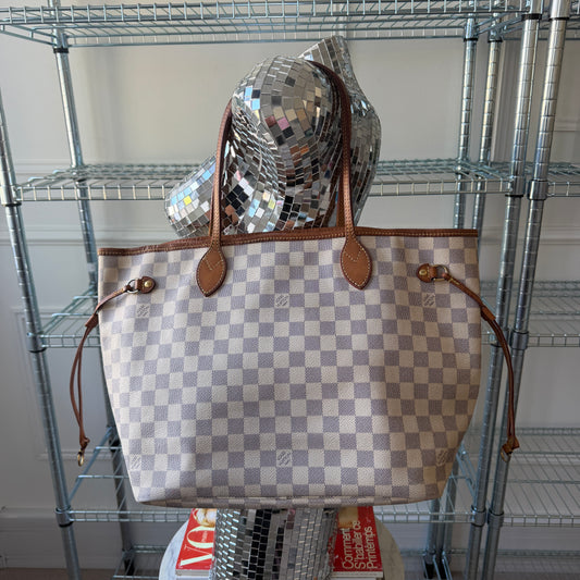 Pre-Owned Damier Azur Canvas Neverfull MM
