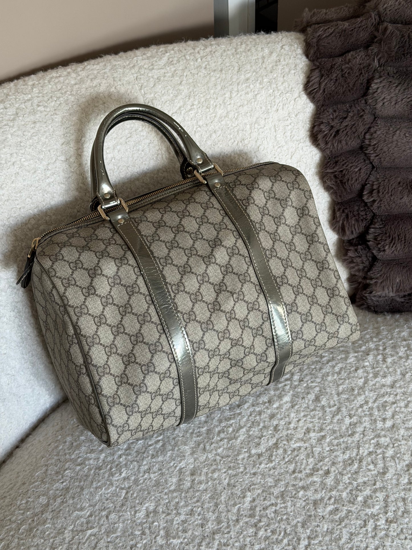 Pre-Owned GG Supreme Coated Canvas Boston Bag