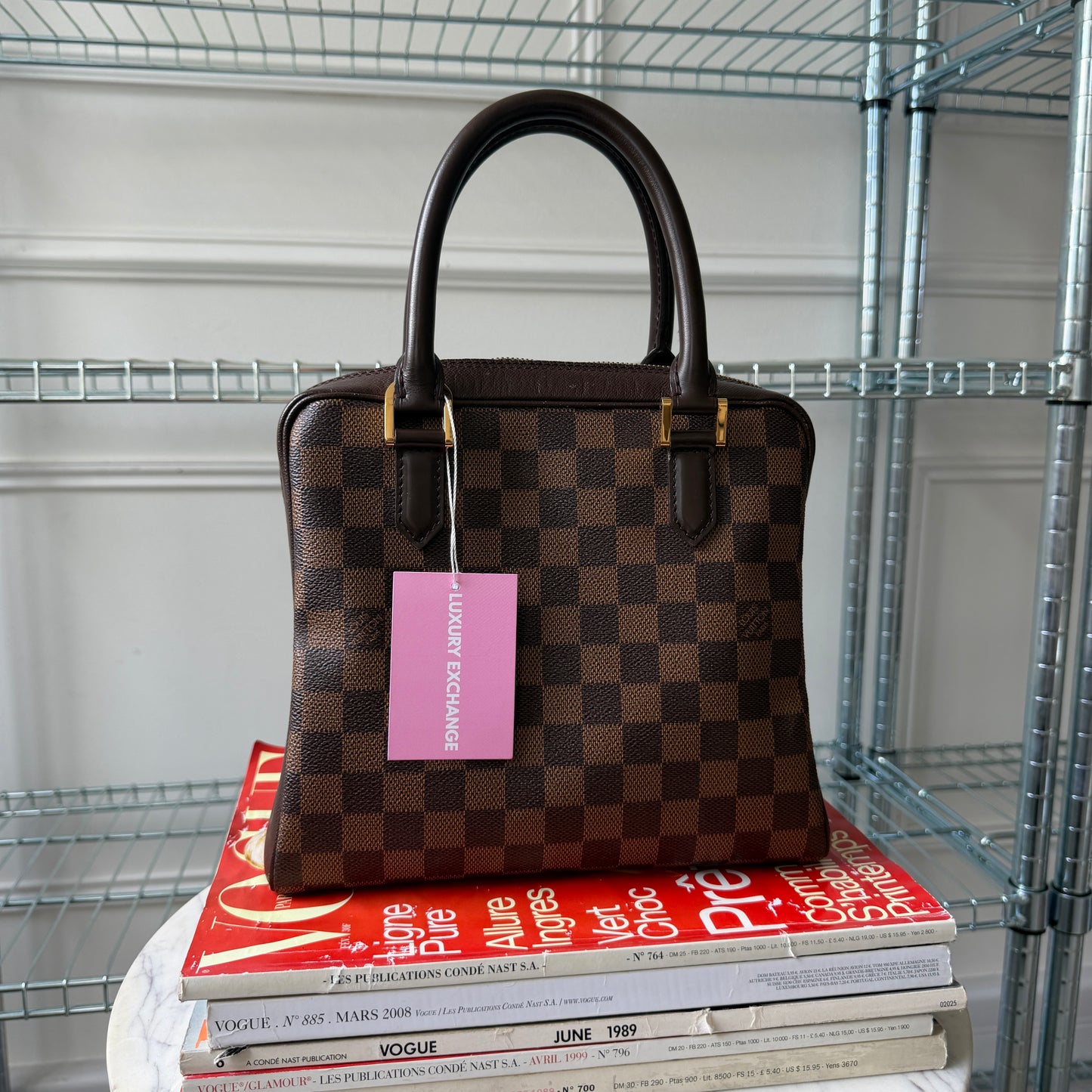 Pre-Owned Damier Ebene Canvas Tote Bag w/Strap
