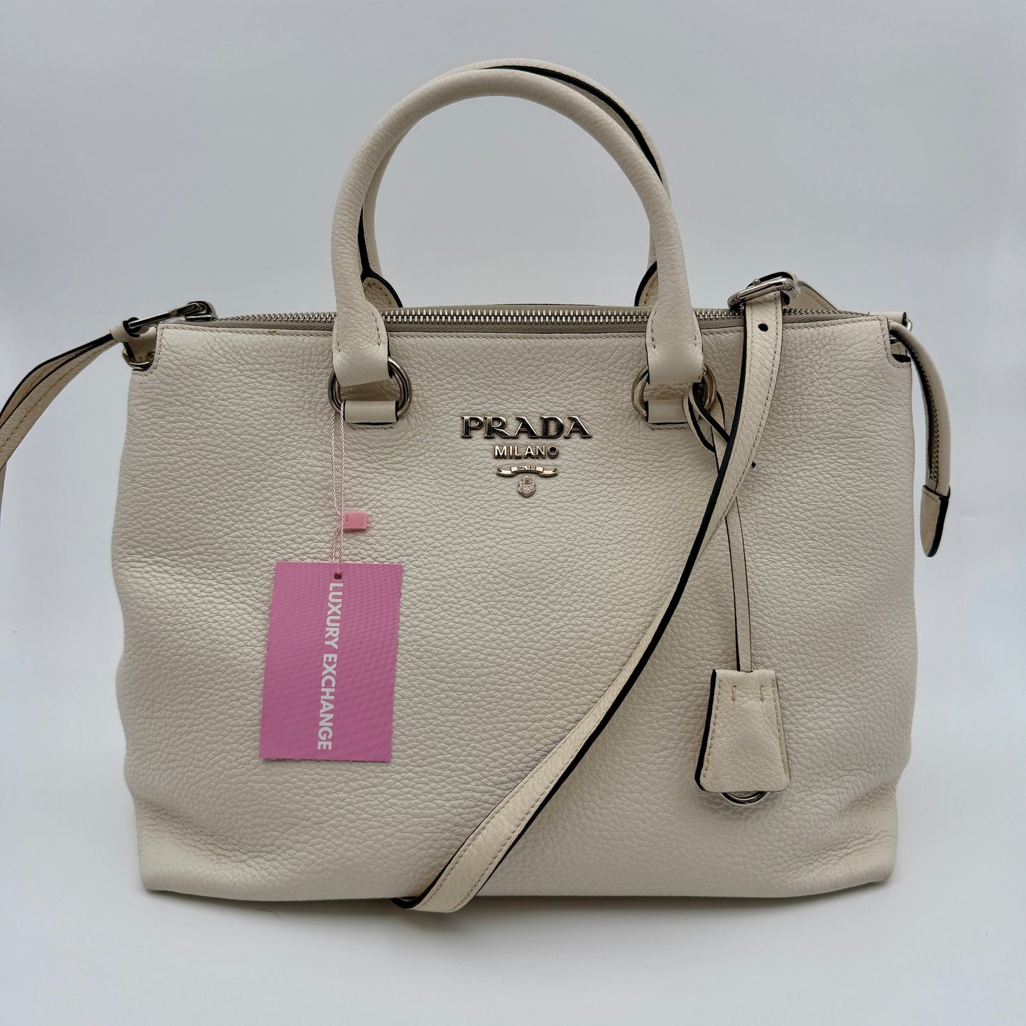 Pre-Owned White Leather Crossbody Bag