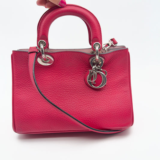 Pre-Owned Pink Leather Lady Dior Handbag