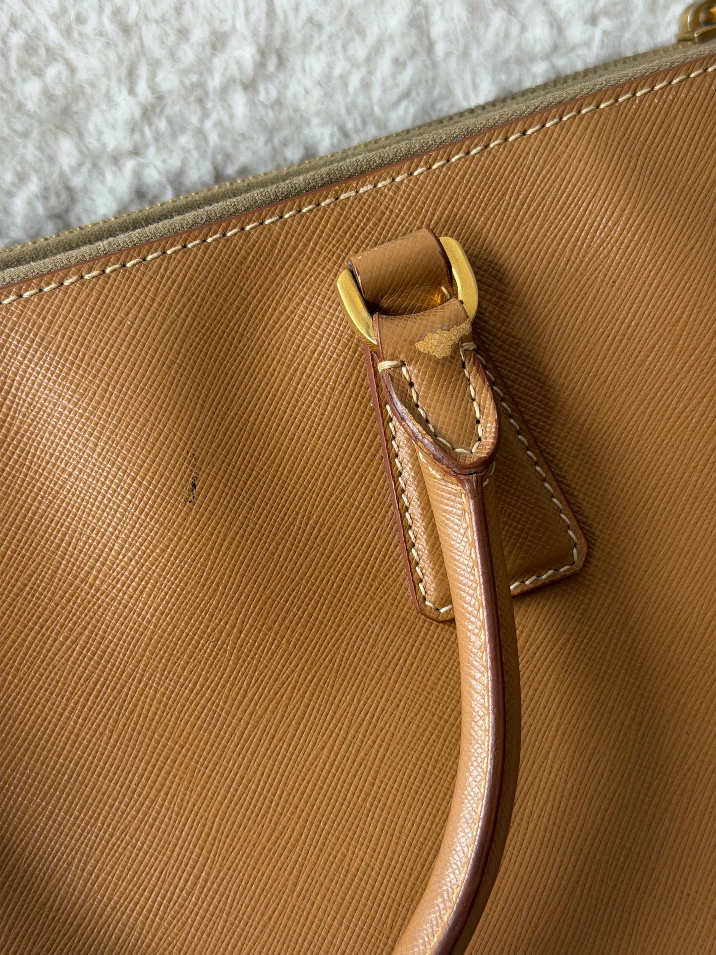 Brown Saffiano Leather Galliera Large - Pre-Owned