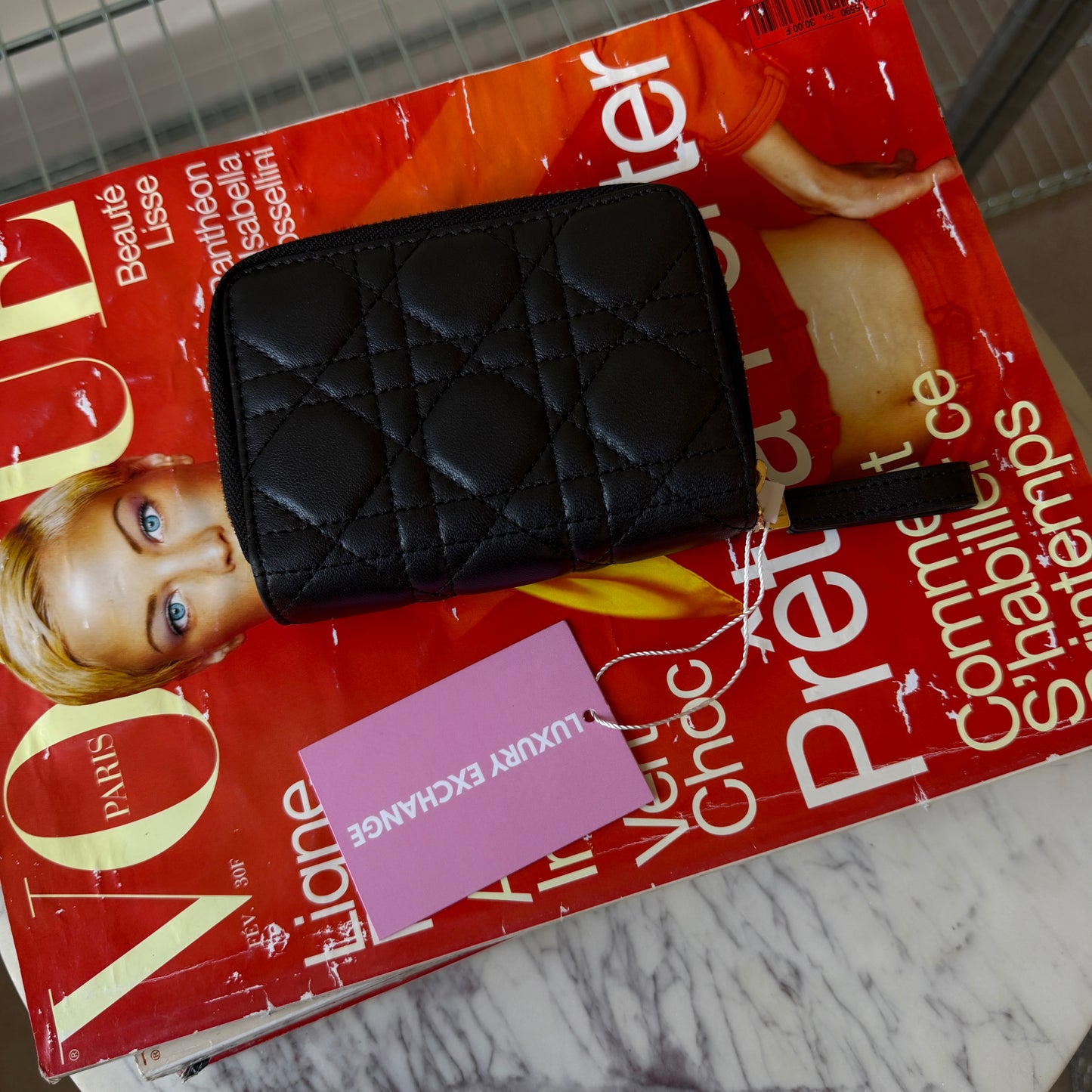 Pre-Owned Black Cannage Lambskin Leather Wallet