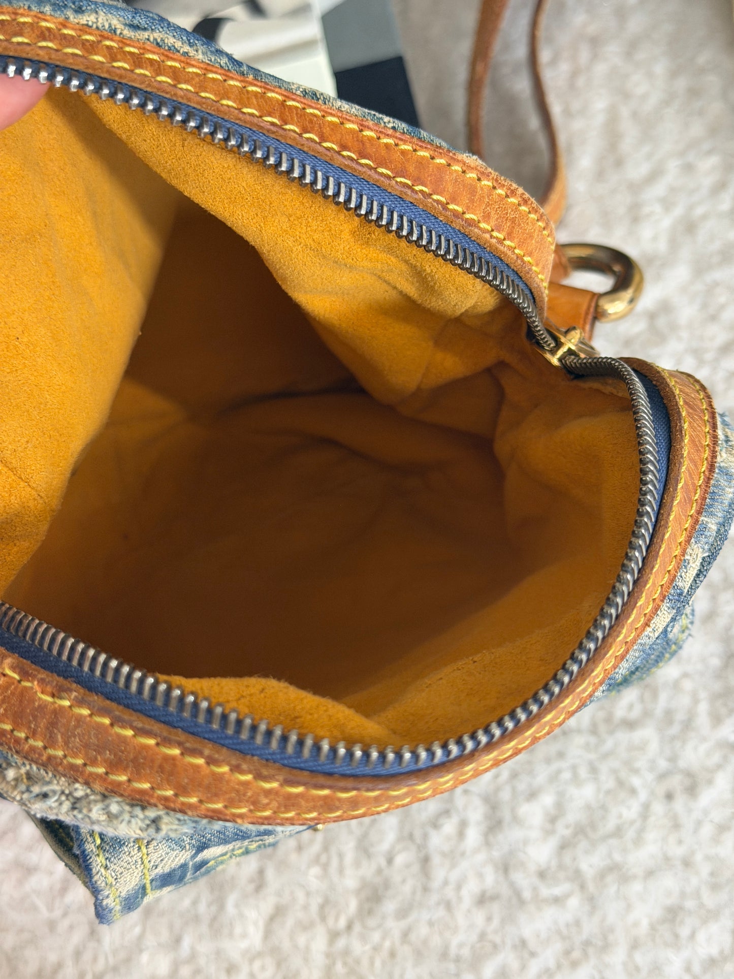 Pre-Owned LV Monogram Denim Handbag
