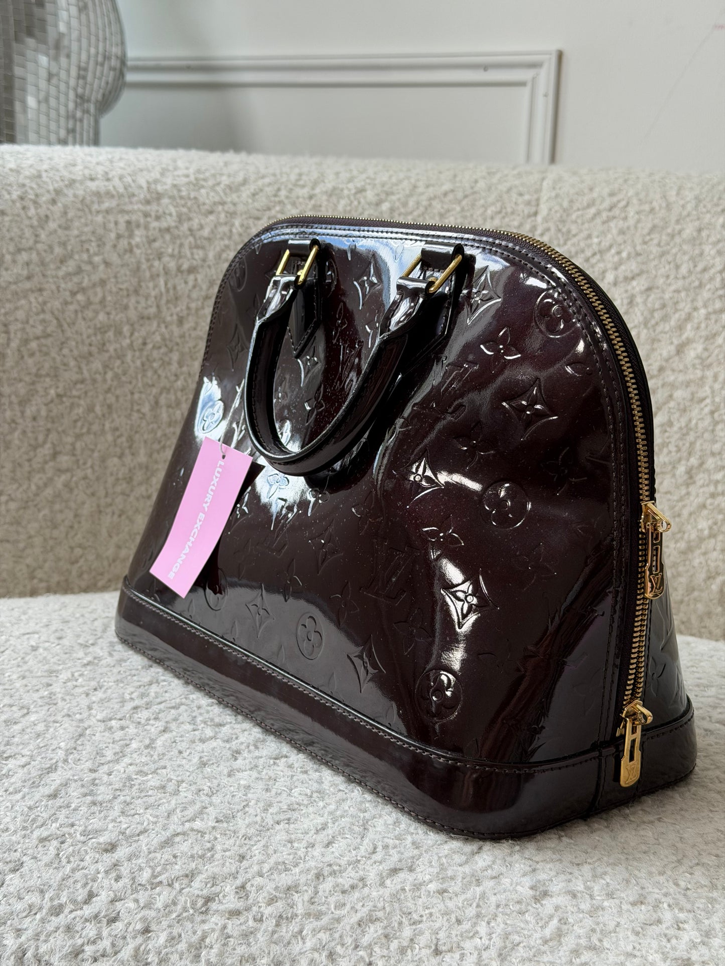Bordeaux Monogram Vernis Leather Alma PM - Pre-Owned