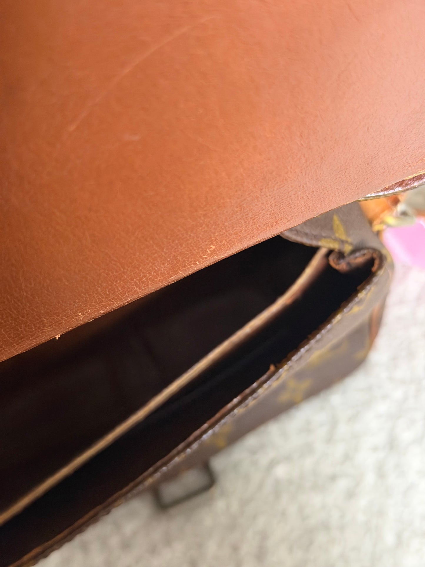 Pre-Owned LV Monogram Canvas Cartouchiere MM