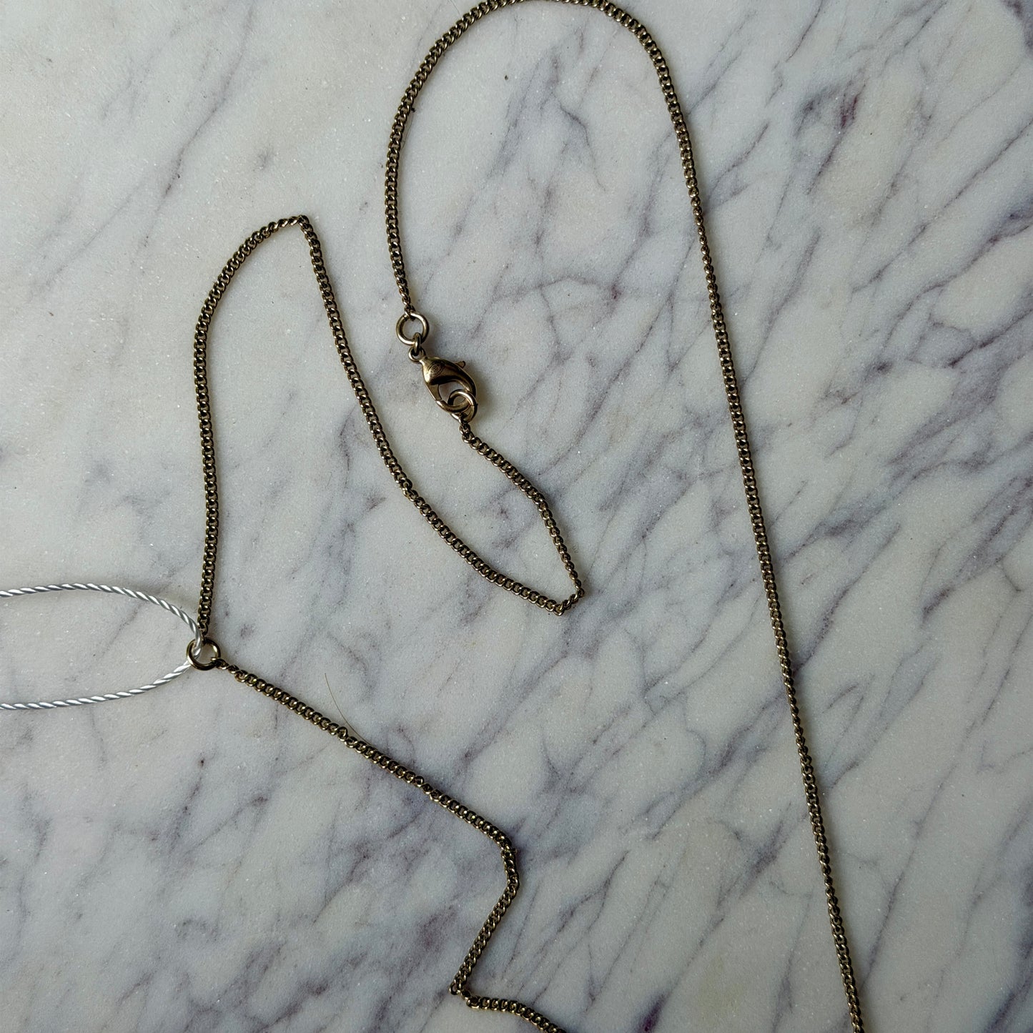 Pre-Owned Charm Champagne Gold-Tone Necklace