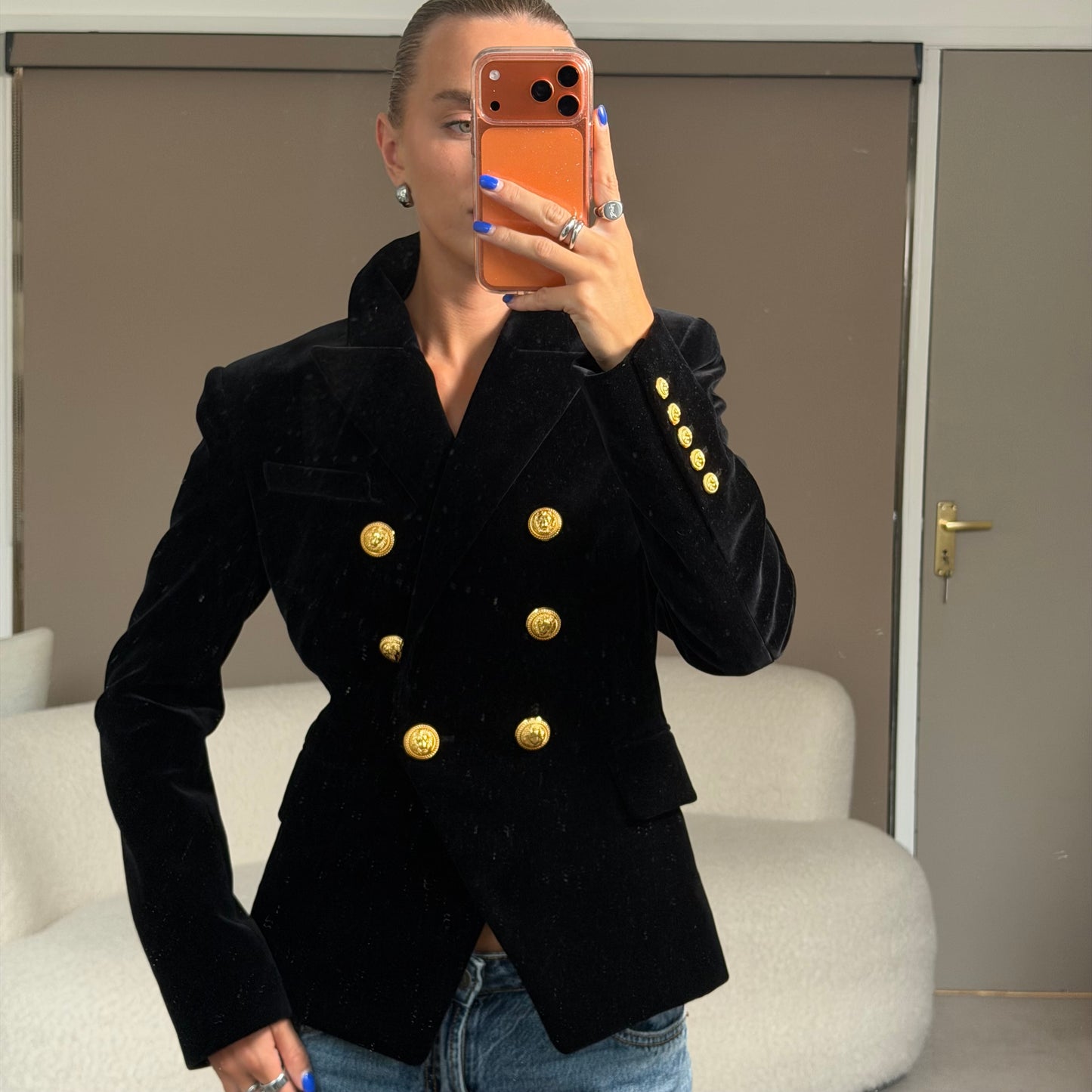 Pre-Owned UK8 Velvet Blazer