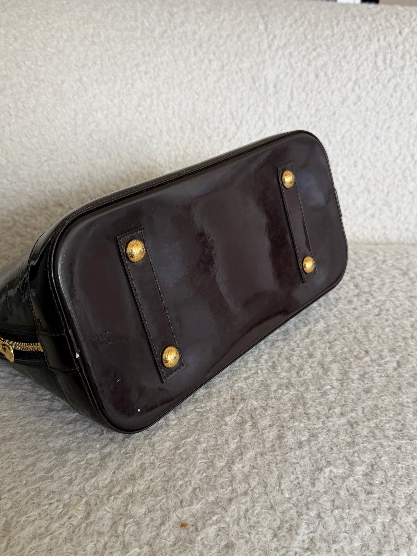 Pre-Owned Bordeaux Monogram Vernis Leather Alma PM