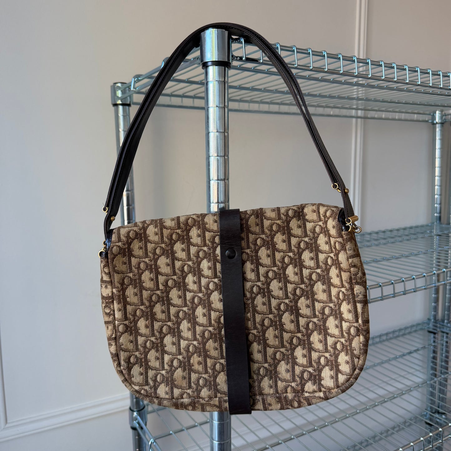 Pre-Owned Brown Trotter Canvas Shoulder Bag