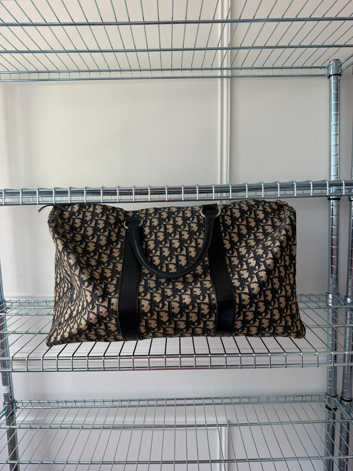 Pre-Owned Dior Oblique Trotter Canvas Travel Bag