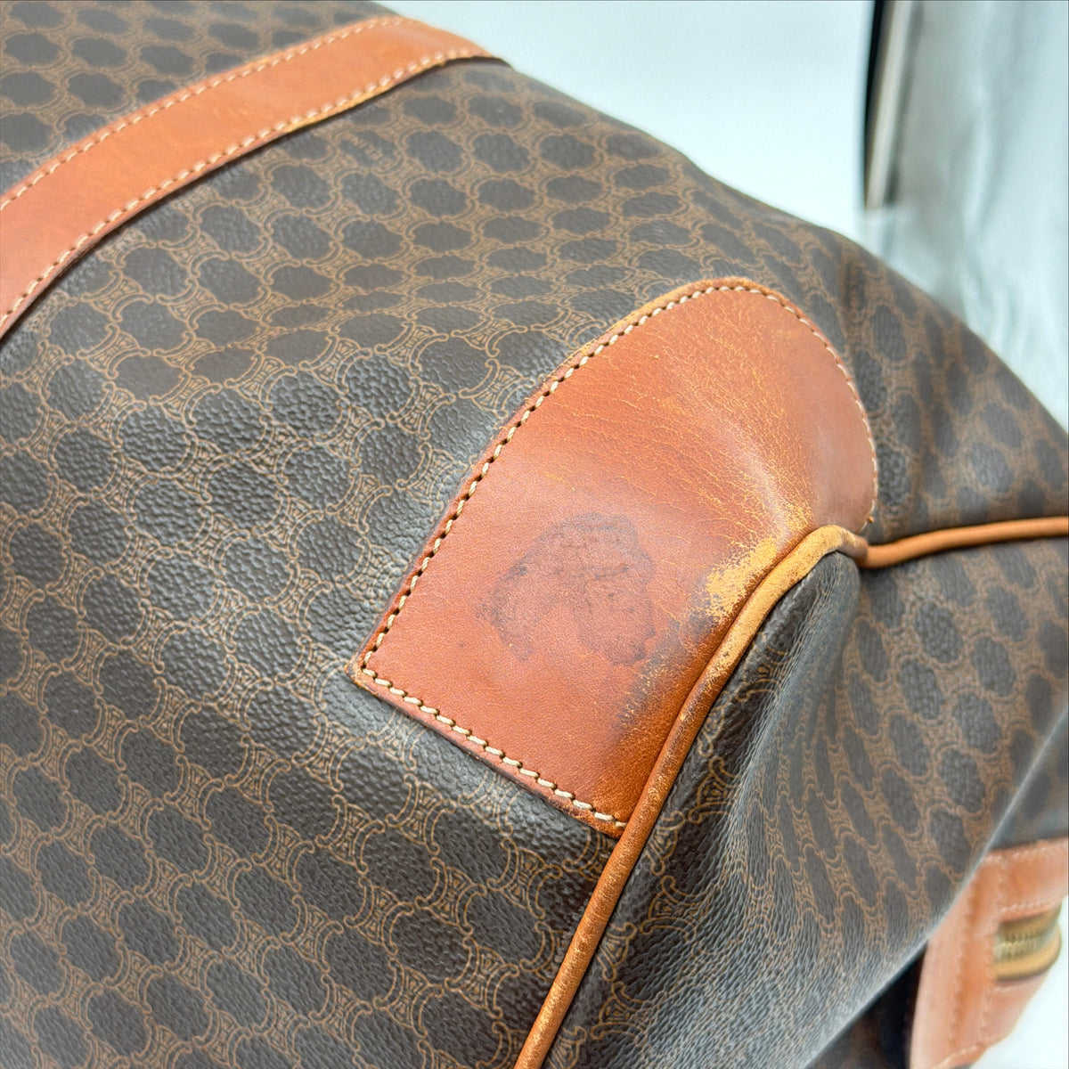 Pre-Owned Macadam Coated Canvas Keepall Bag