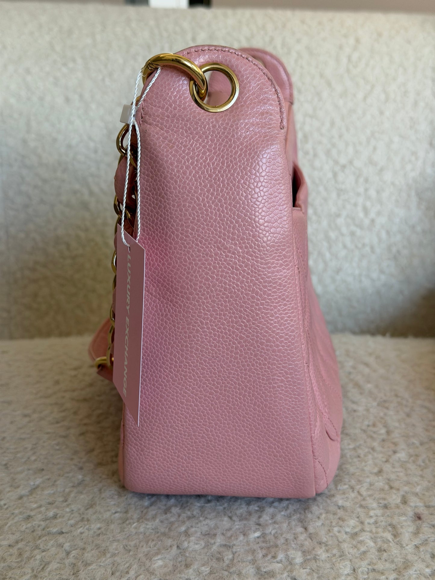 Pre-Owned Light Pink Caviar Leather Hobo Bag