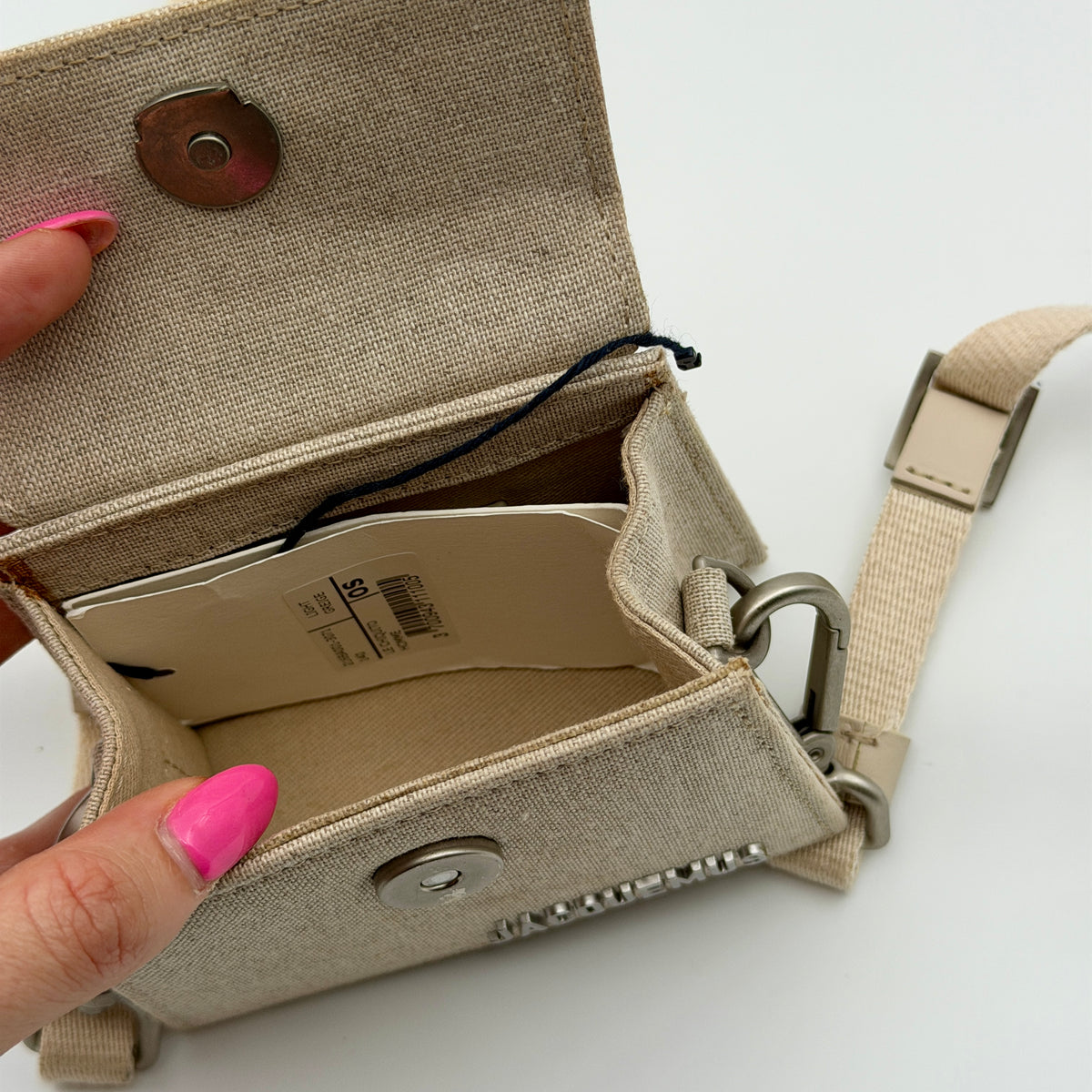 Pre-Owned Beige Canvas Mini Chiquito Bag