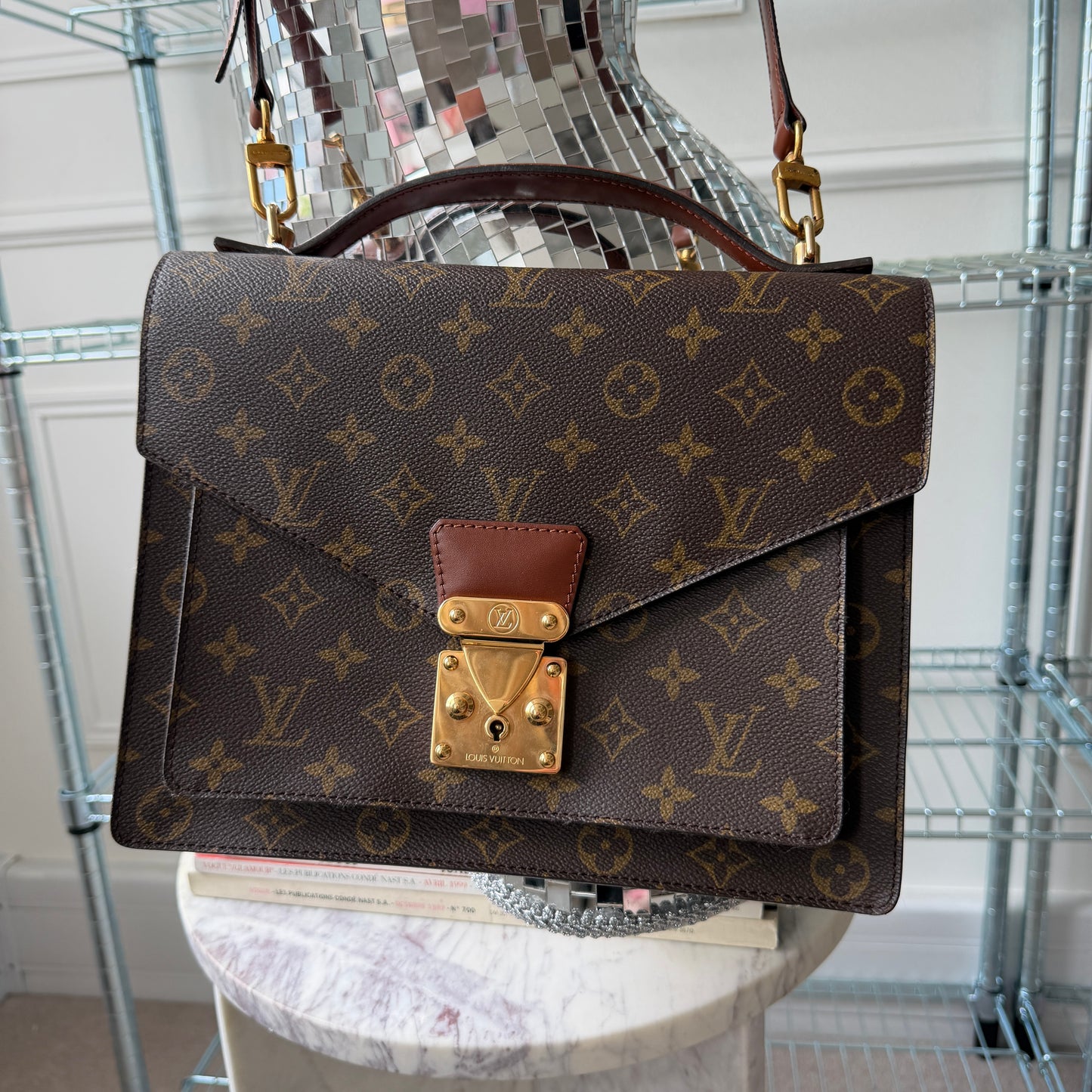 Pre-Owned LV Monogram Canvas Monceau GM Crossbody Bag