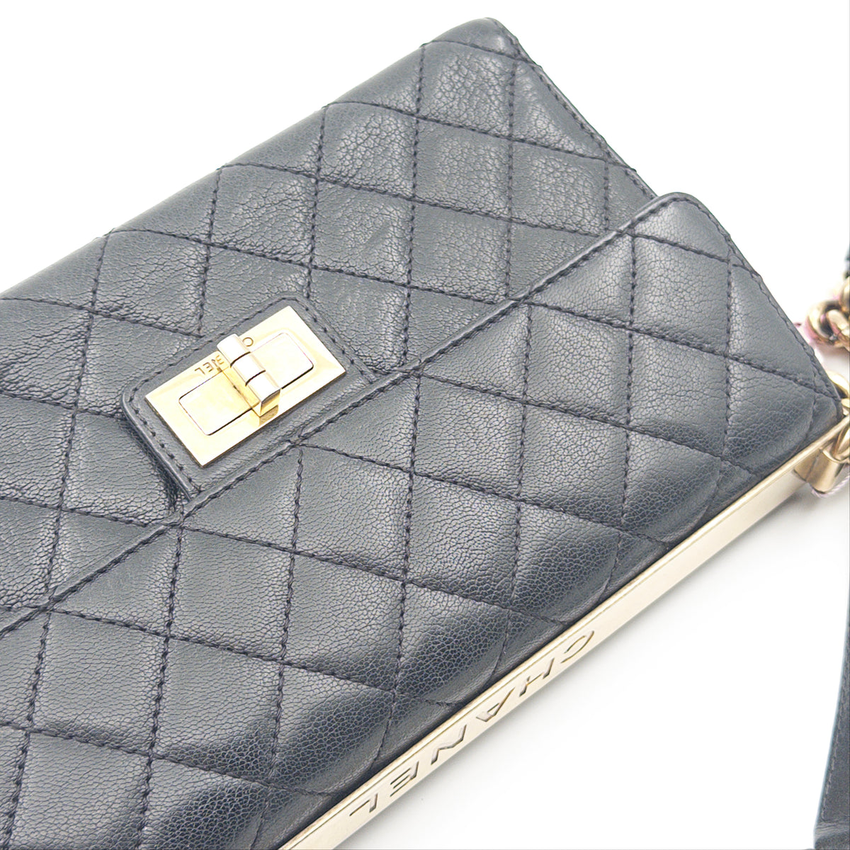 Pre-Owned Black 'Rita' Goatskin Single Flap Crossbody Bag