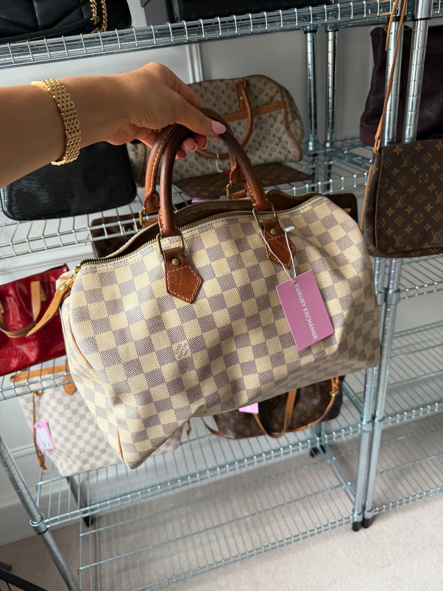 Pre-Owned Damier Azur Coated Canvas Speedy 30