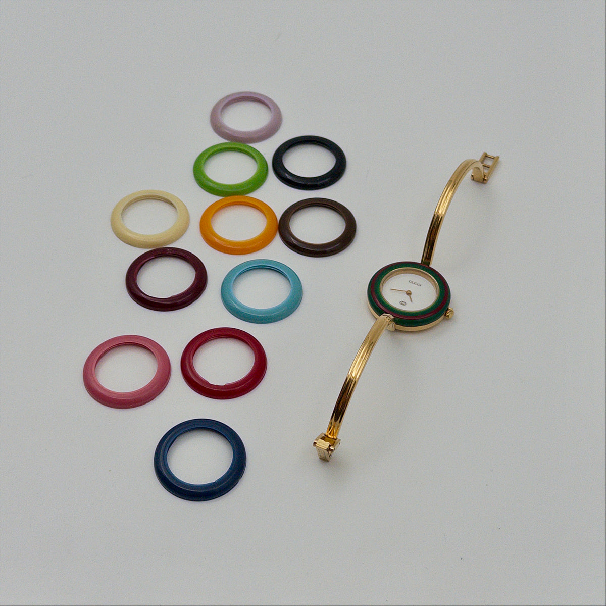 Pre-Owned Change Bezel - Metal Inserts Gold-Tone Metal Watch