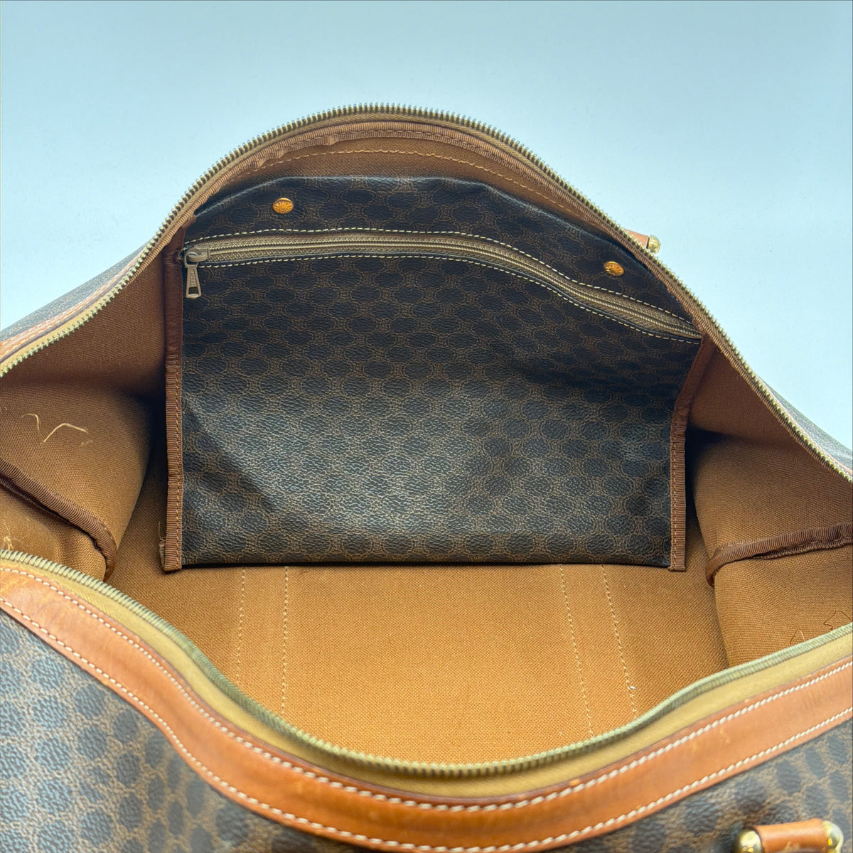 Pre-Owned Macadam Coated Canvas Keepall Bag