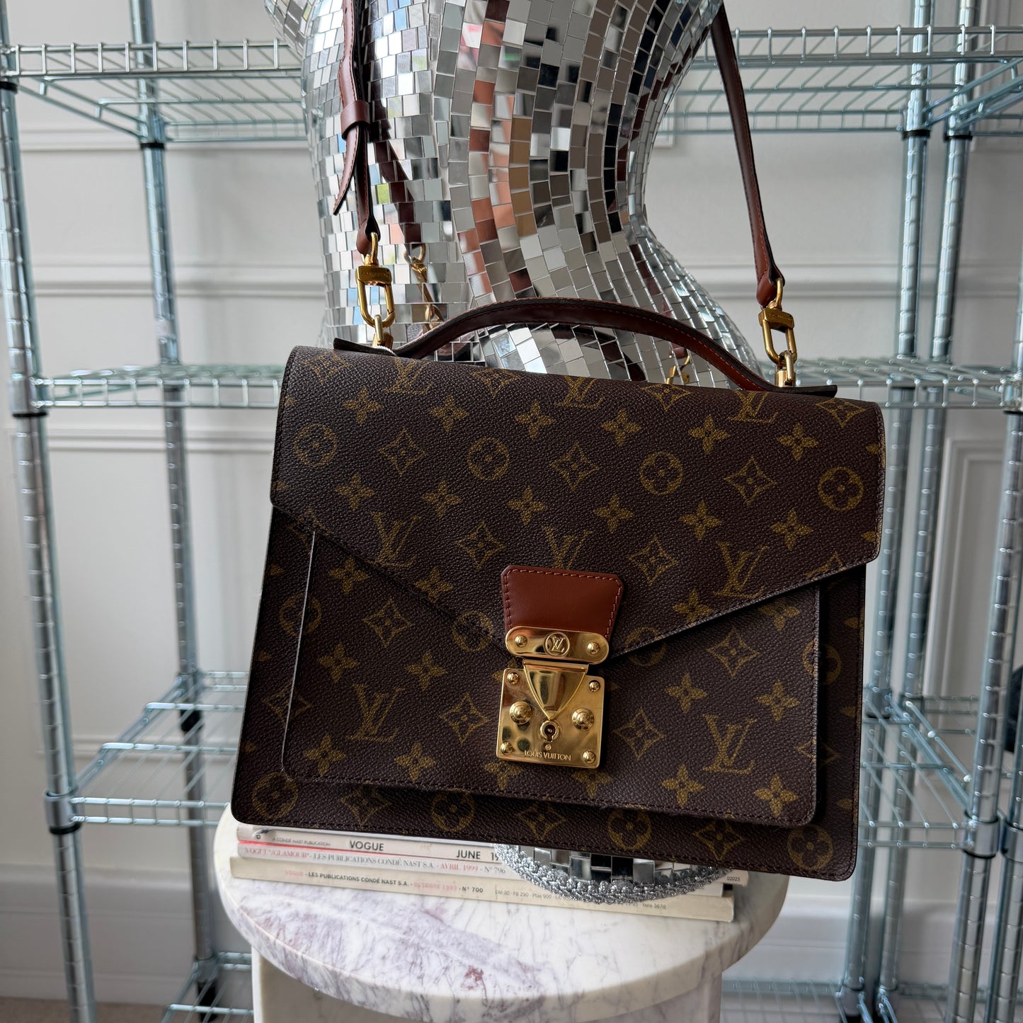 Pre-Owned LV Monogram Canvas Monceau GM Crossbody Bag
