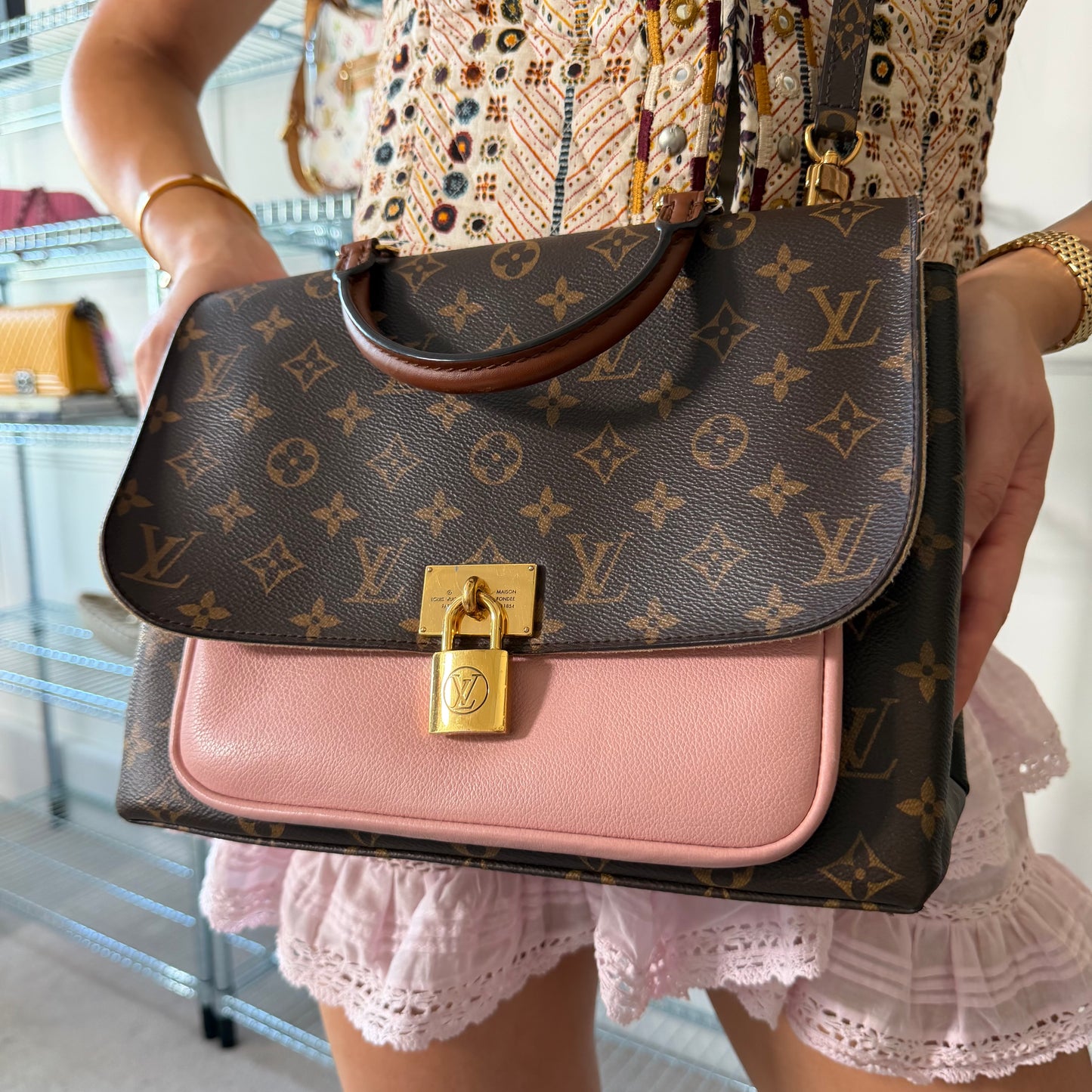 Pre-Owned LV Monogram Coated Canvas/Leather Marignan Handbag