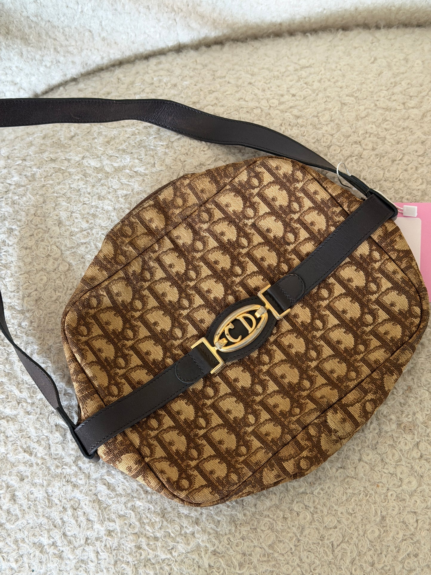 Pre-Owned Brown Oblique Canvas Shoulder Bag