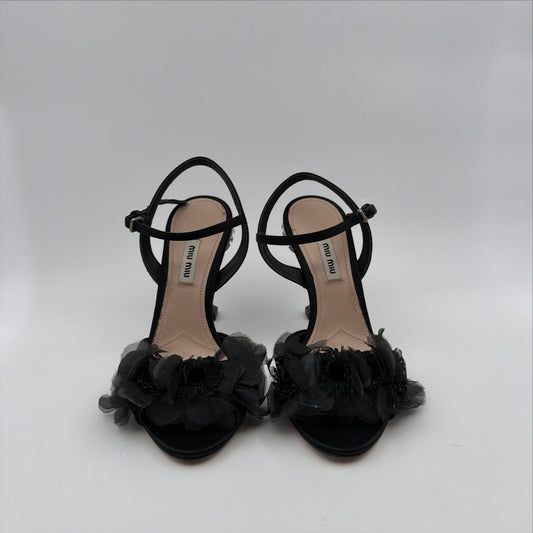 Pre-Owned Black Gemstone Heels (38)